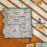 Satılır 2 otaqlı Yeni Tikili, İnşaatçılar metrosu, Yasamal rayonu 23