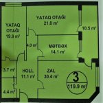 Satılır 3 otaqlı Yeni Tikili, İçərişəhər metrosu, Səbail rayonu 3