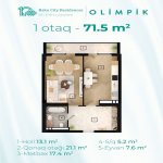 Satılır 2 otaqlı Yeni Tikili, Koroğlu metrosu, Nərimanov rayonu 4