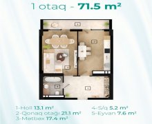 Satılır Yeni Tikili Koroğlu m., Böyükşor qəs., Nərimanov r.